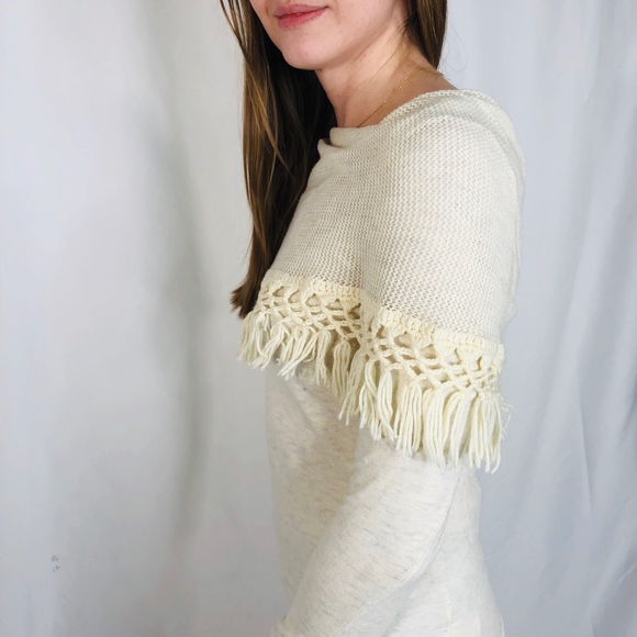 Anthropologie Angel of the North Cream Sweater 039 - Picture 4 of 5